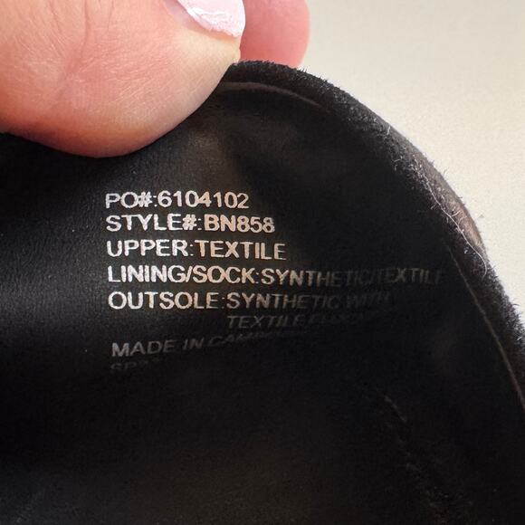 J. Crew Black Suede Slides Block Heels BH858 Size 9 EUC Open Toe Preppy Slip On - Picture 4 of 10